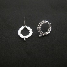 20 Pieces Earring Stems With Ring 17mm