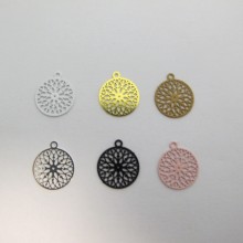 100 Round Laser Cut Stamps 14X12MM