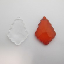 10 PENDENTIF GOUTTE EN PLASTIQUE 40X28MM