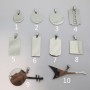 10 pendentif en Acier inox