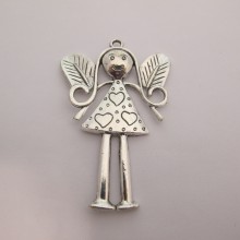 10 Pendentif fée Métal 82x54mm